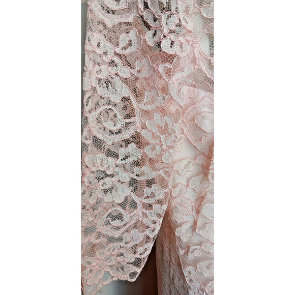 Vintage Emma Domb Pink Lace Dress Size 11/12, Union Made, Mod, Mad Men, Spring - Picture 3 of 8